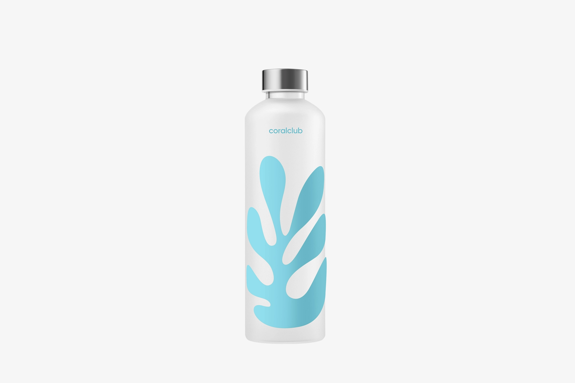 Szklana butelka "ClearWater" z etui, niebieska